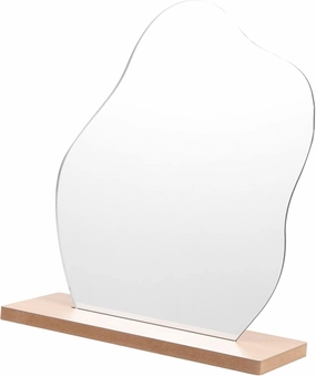 Irregular Shape Makeup Mirror Vanity Light Mirror Acrylic Surface Table Mirror for Daily Use
