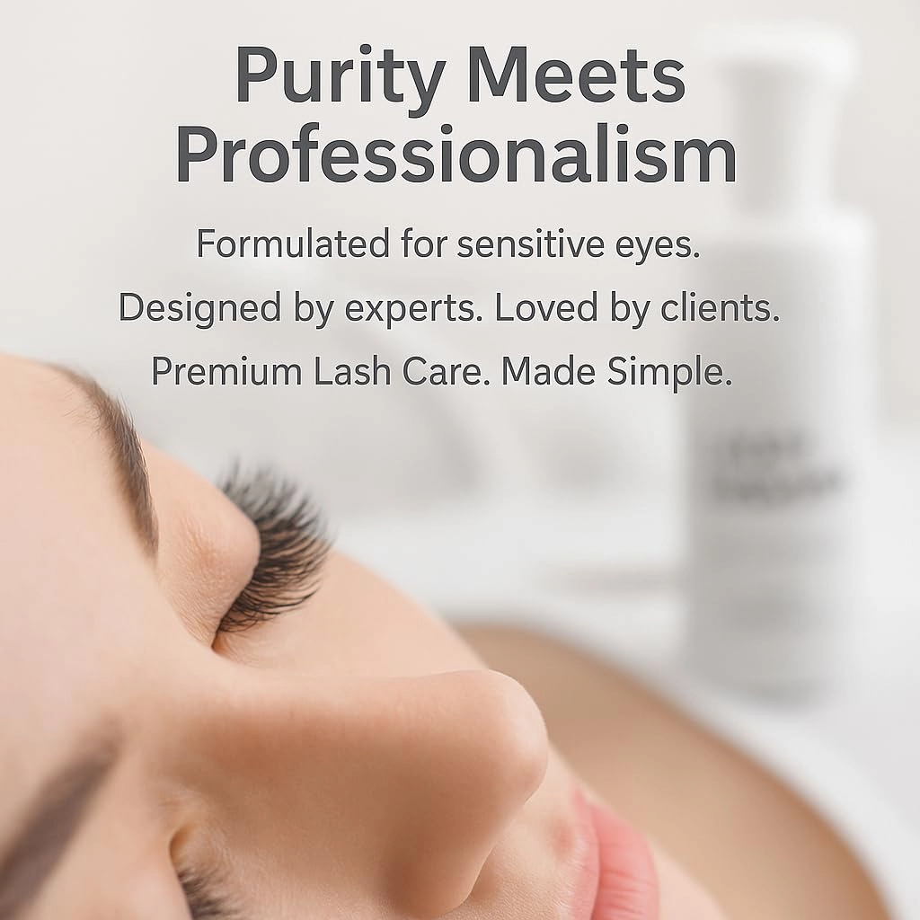 ISLA & FONTANE Lash Shampoo Bulk – Pura White 64 fl oz | Gentle Eyelash Shampoo for Extensions | Sensitive Eye Lash Foam Cleanser | Oil-Free Lash Bath for Home & Salon Use