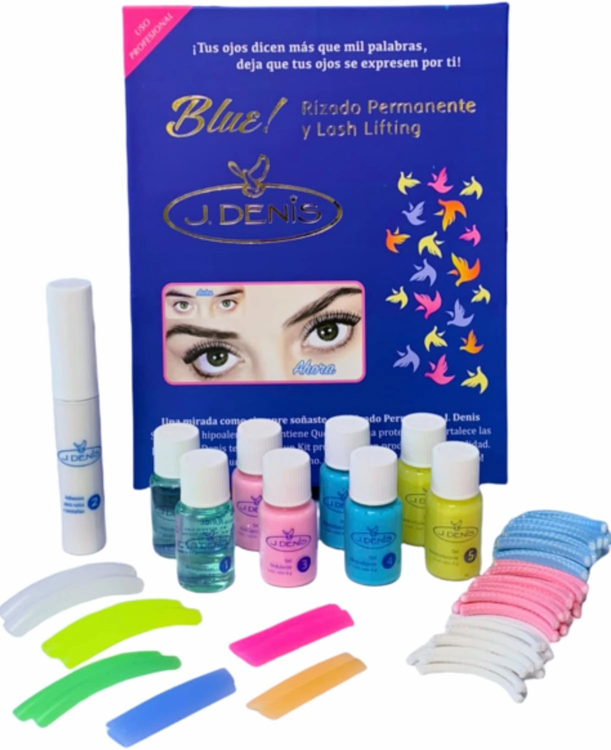 J Denis Blue Curly Permanent And Lash Lifting For Eyelashes
