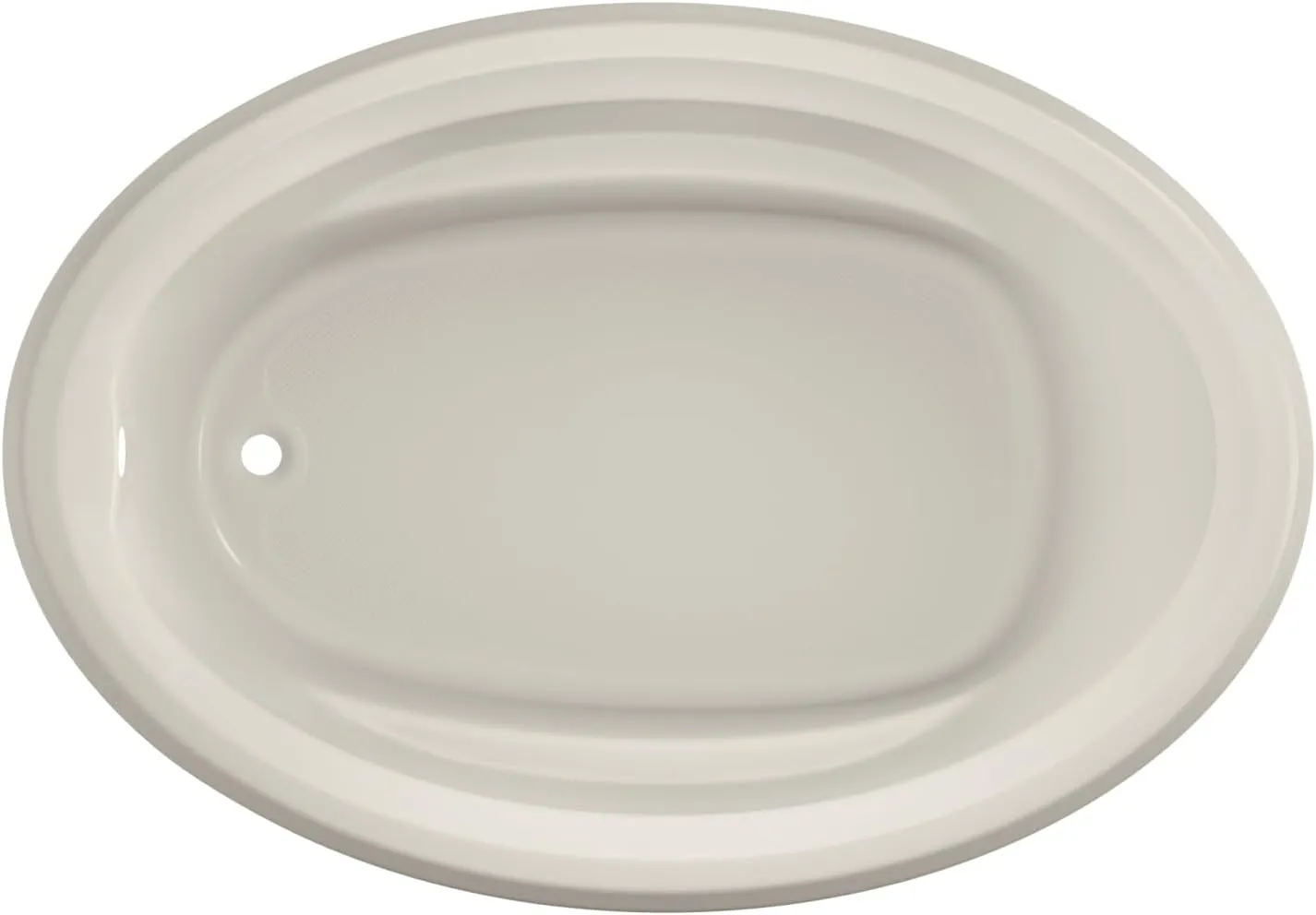 Jacuzzi SIGNATURE Acrylic Oval Drop-In Bathtub – Easy Installation – Soaking Sanctuary, Slip Resistant and Universal Fit Bathtub Drain Stopper Placement – 59" (L) x 41" (W), Oyster