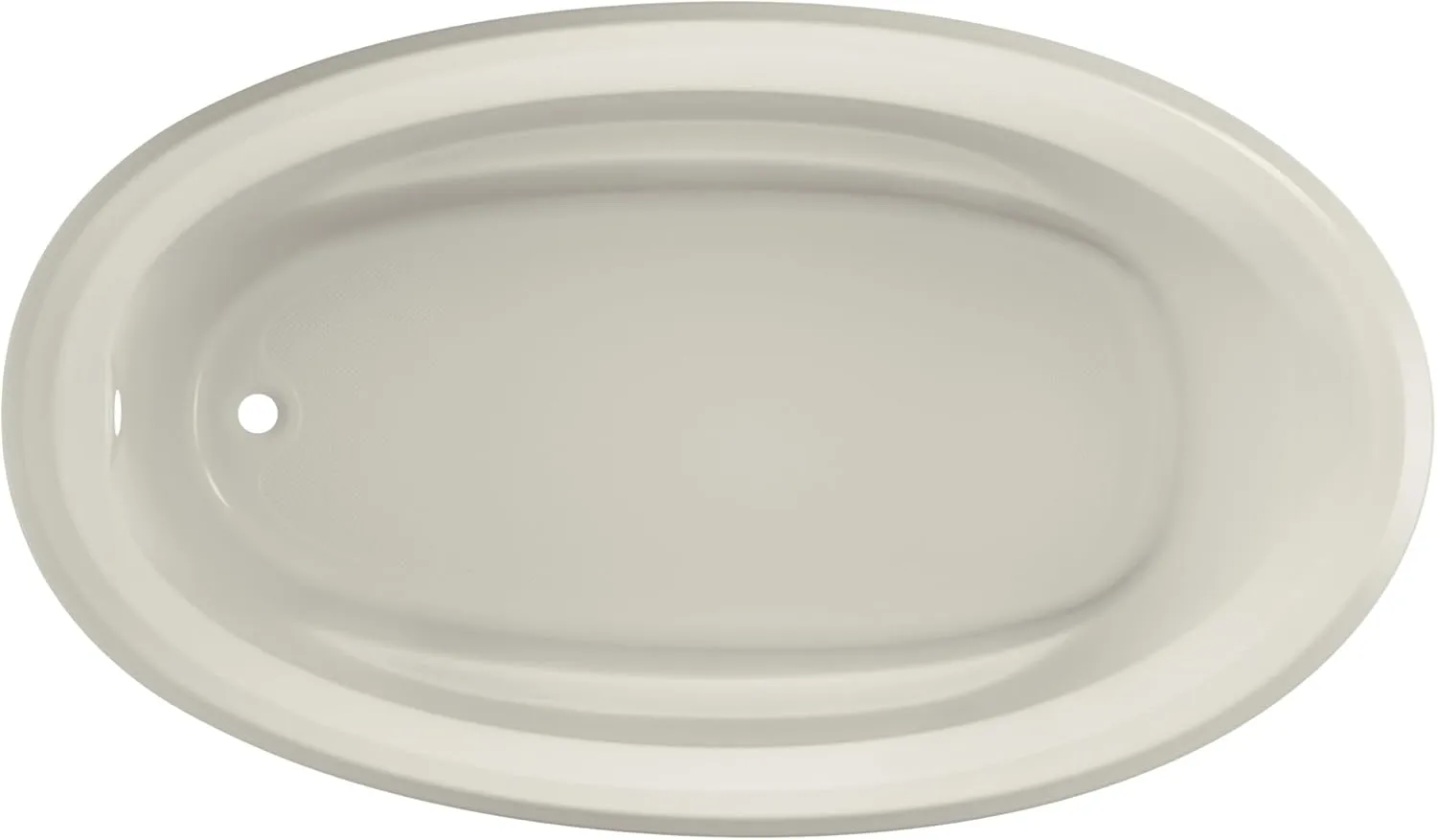 Jacuzzi SIGNATURE Acrylic Oval Drop-In Bathtub – Easy Installation – Soaking Sanctuary, Slip Resistant and Universal Fit Bathtub Drain Stopper Placement – 71" (L) x 41" (W), Oyster