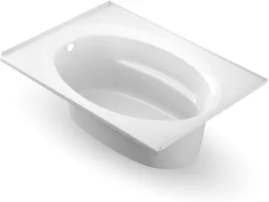Jacuzzi SIGNATURE Acrylic Oval Drop-In Bathtub, Soaking Sanctuary, Slip Resistant, Right Drain Placement, 72" (L) x 42" (W), Oval In Rectangle, 3-Tile Flange, White