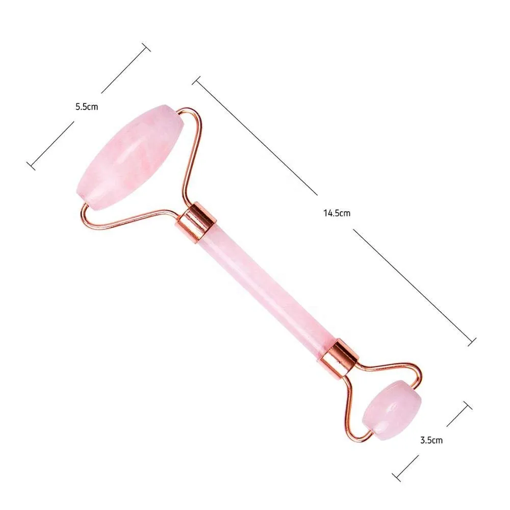 Jade Roller for Face –Rose Quartz Face Roller and Gua Sha Set for Skincare,Und #10