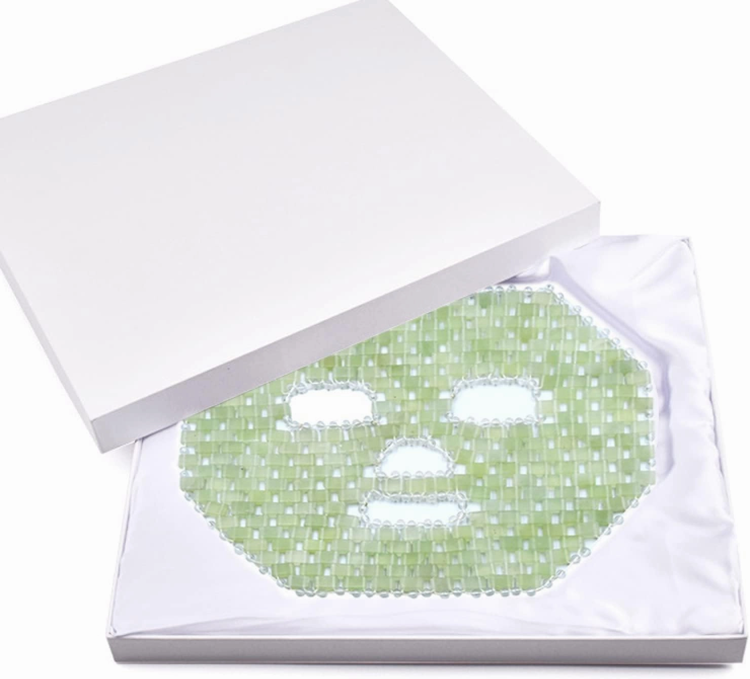 Jade Face Mask Facial Massage Masks 100% Natural Real Stone Massager Face Tools,Rose Quartz Mask