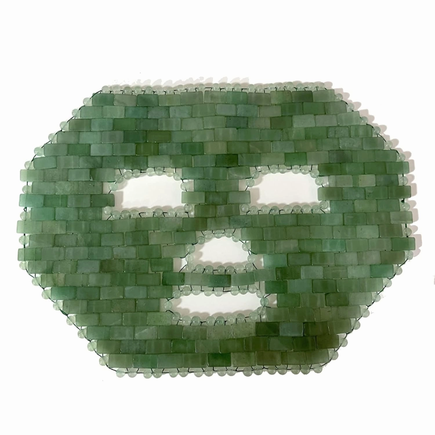 Jade Face Mask Natural Crystal Facial Mask Jade Ice Sleeping Mask Beauty Skincare Massage Tool for Face to Promote Relaxation and Stress Relief Rose Quartz Gifts (Color : Aventurine Jade)