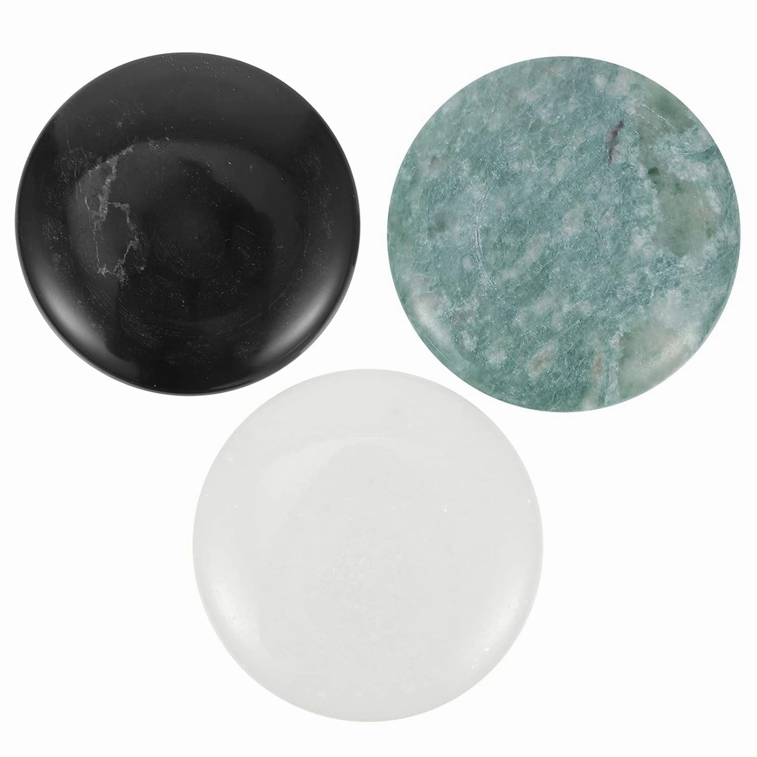 Jade Facial Roller 3-piece Set Smooth Mushroom Gua Sha Stone for Face Massage