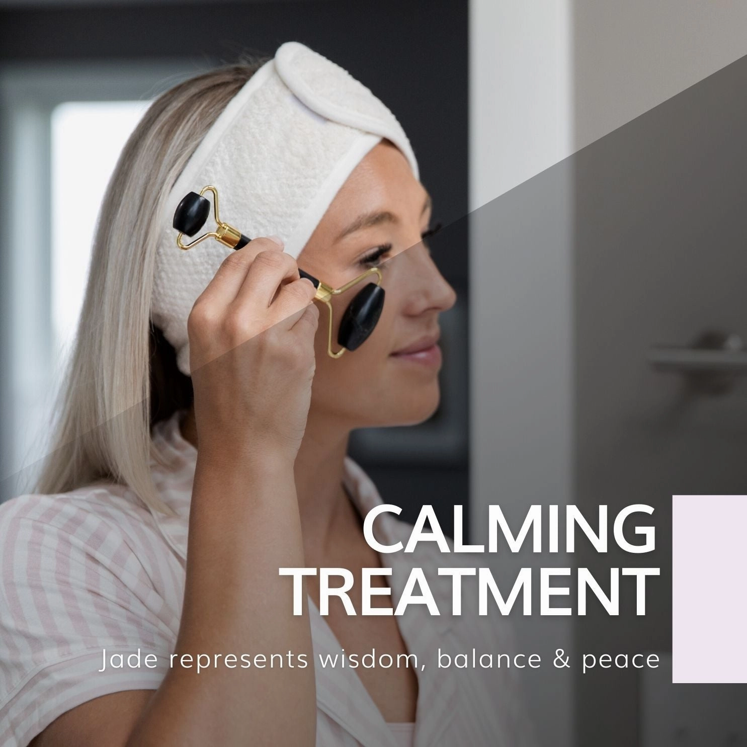 Jade Facial Roller | Gua Sha Lifting Massage Tool for Under Eye Bags, Lymphatic Drainage, Face Swelling Treatment - FINAL SALE