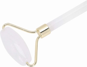 Jade Roller, Ergonomic Jade Face Massager, Practical Convenient for Arms Face(White Crystal)