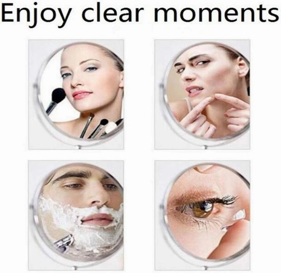 JCAKES Makeup Vanity Mirror,Two-Sided Wall Mounted Beauty Mirror 3X Magnification Bathroom Mirror 360°Swivel Extendable Cosmetic Mirror,Black