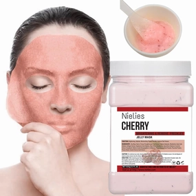 Jelly Mask, Facial Skin Care- Jelly Mask For Facials, Face Mask For Instant Hydration, Vegan Peel Off Face Mask, For Dullness, Smoothing Professional Hydrojelly Masks| 23 Oz Christmas (Cherry)