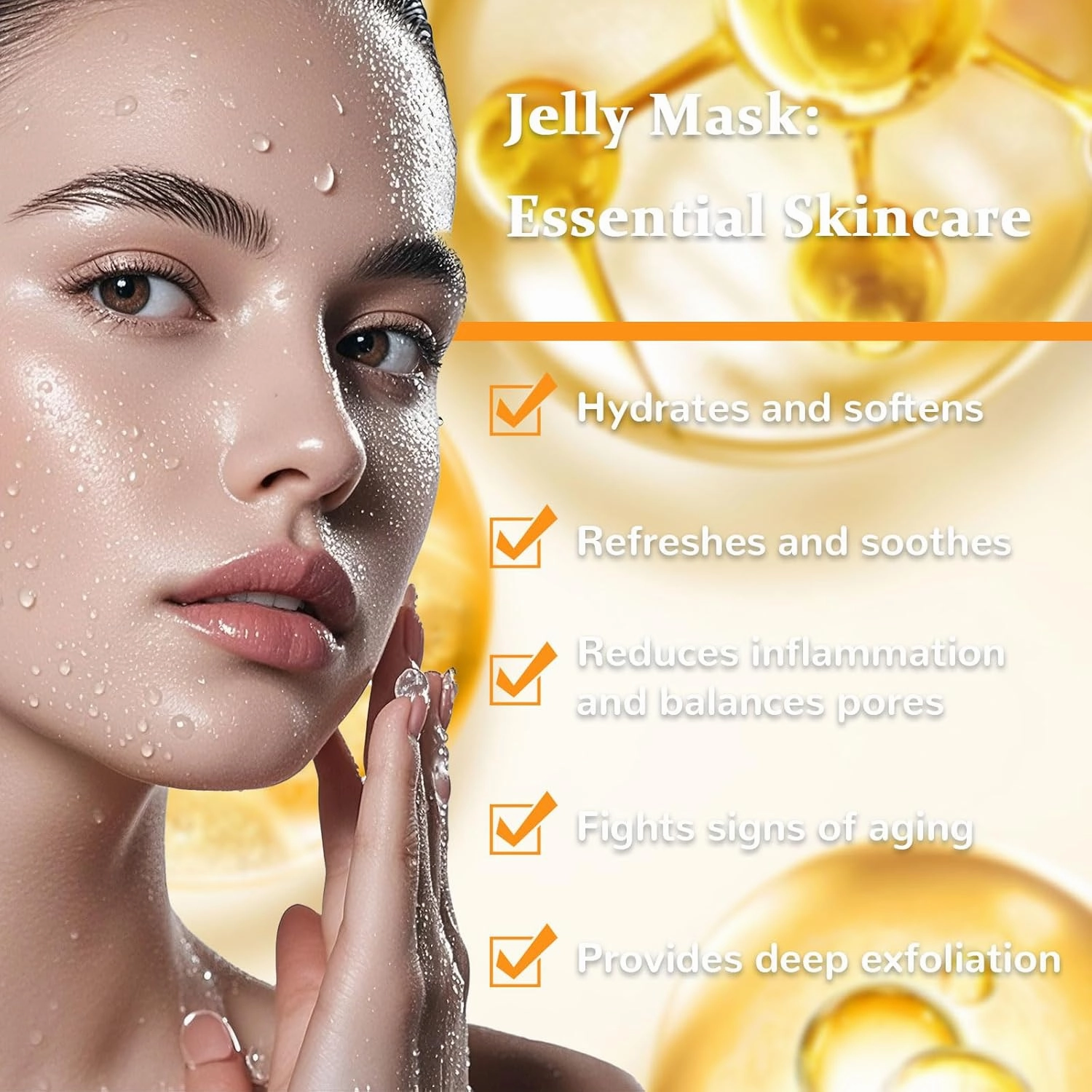 Jelly Mask for Facial Professional- Peel off Hydro Face Mask Powder for Hydrating & Cleaning - 23 Fl oz (24k)