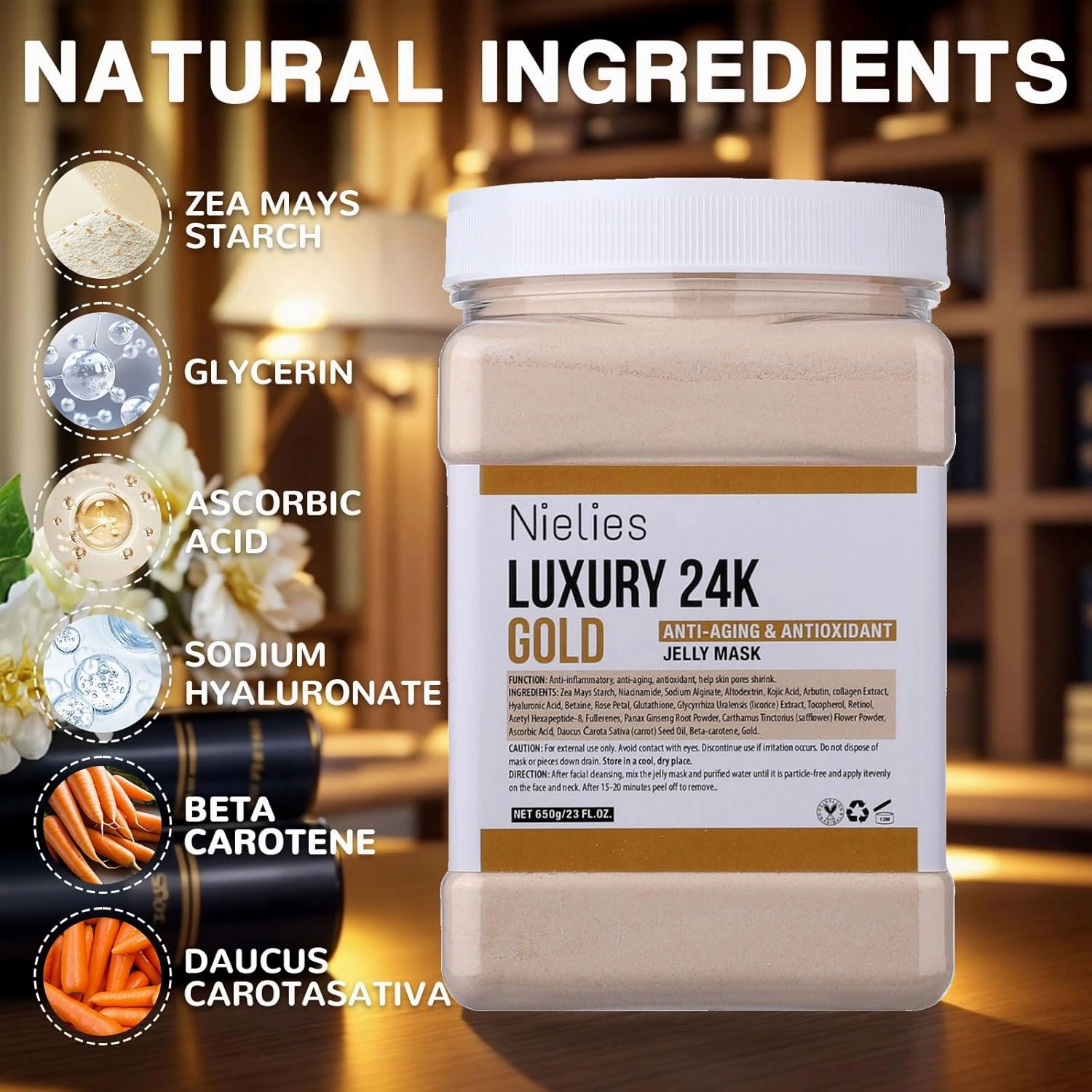Jelly Mask for Facial Professional- Peel off Hydro Face Mask Powder for Hydrating & Cleaning - 23 Fl oz (24k)