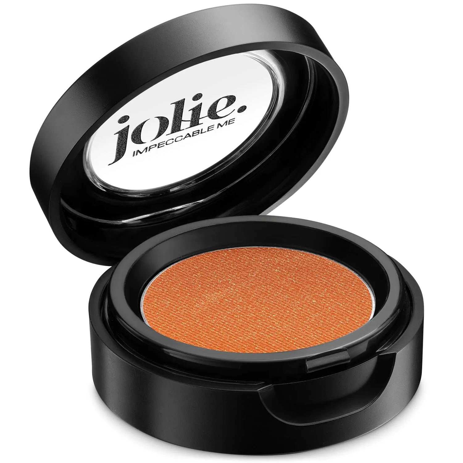 Jolie Cosmetics Powder Pressed Pearl Shimmer Eyeshadows - Cruelty Free, Vegan, Single Pan Eyeshadow 1.48g Vibrant Colors (Oh My Orange)