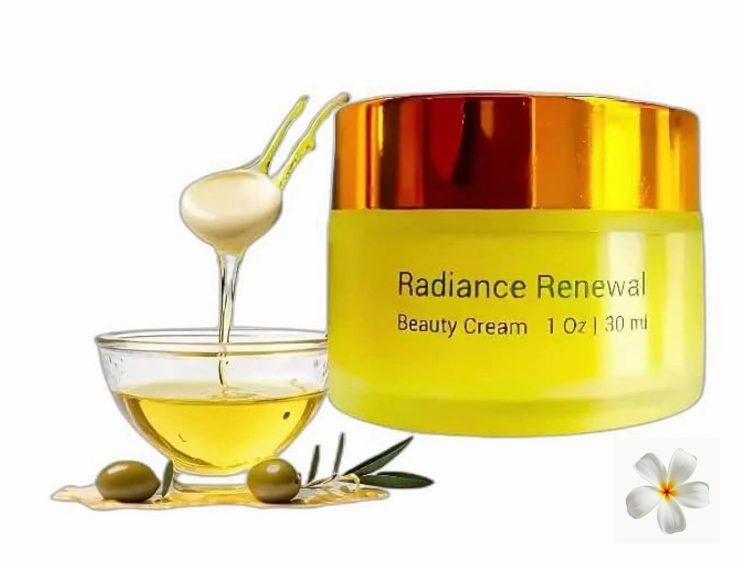 Jolie Radiance Renewal Beauty Cream - 100% Organic Olive Oil-Based Moisturizer | Deep Hydration & Glow | Clean Beauty, Vegan & Natural Skincare | Anti-Aging | Promotes Collagen