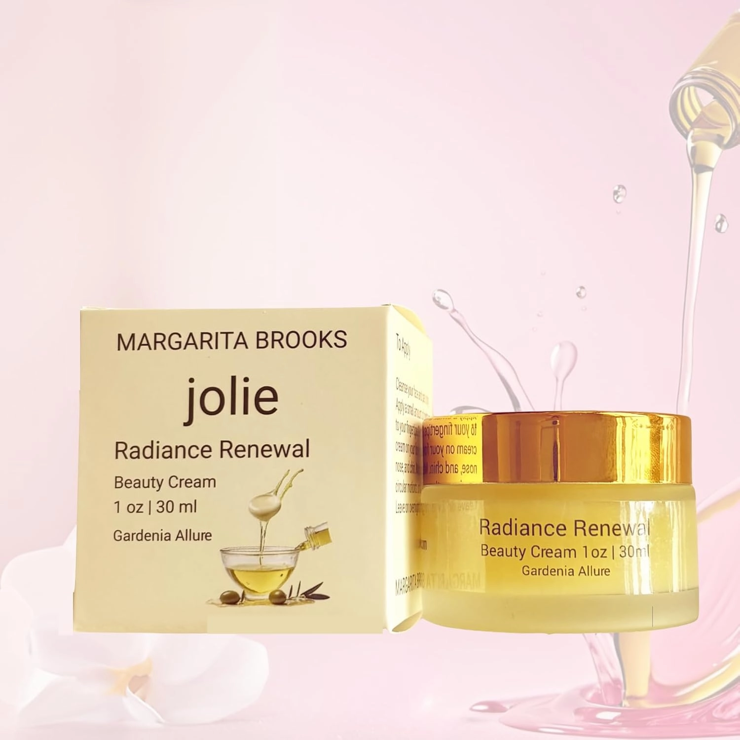 Jolie Radiance Renewal Beauty Cream - 100% Organic Olive Oil-Based Moisturizer | Deep Hydration & Glow | Clean Beauty, Vegan & Natural Skincare | Anti-Aging | Promotes Collagen