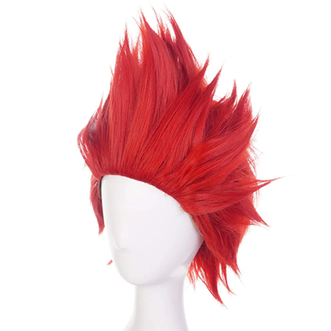 JoneTing Reddish Angry Wigs Men【  Wig Cap】 Short Red Spiky Wig Short Wavy Red Crazy Hair Reded Spiky Cosplay Hair for Costume Reddish Funny Wigs Halloween Outfit Peluca Roja Chrismas Party for Men
