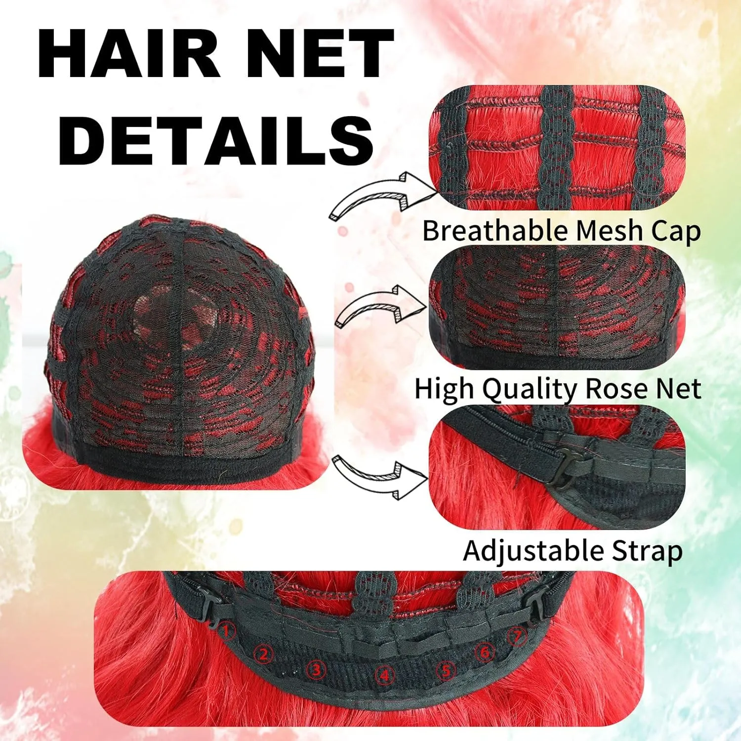 JoneTing Reddish Angry Wigs Men【  Wig Cap】 Short Red Spiky Wig Short Wavy Red Crazy Hair Reded Spiky Cosplay Hair for Costume Reddish Funny Wigs Halloween Outfit Peluca Roja Chrismas Party for Men