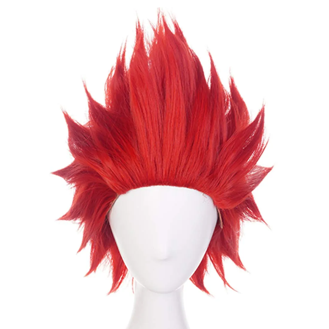 JoneTing Reddish Angry Wigs Men【  Wig Cap】 Short Red Spiky Wig Short Wavy Red Crazy Hair Reded Spiky Cosplay Hair for Costume Reddish Funny Wigs Halloween Outfit Peluca Roja Chrismas Party for Men