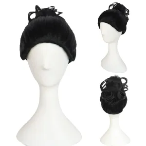 JoneTing Todo Aoi Wig【 Wig Cap】 Men Short Wavy Short Black Prestyled Ponytail Wig Anime Black Topknot Wigs Short Black Cosplay Costume Wig for Halloween Christmas Themwd Party Costume Outfit