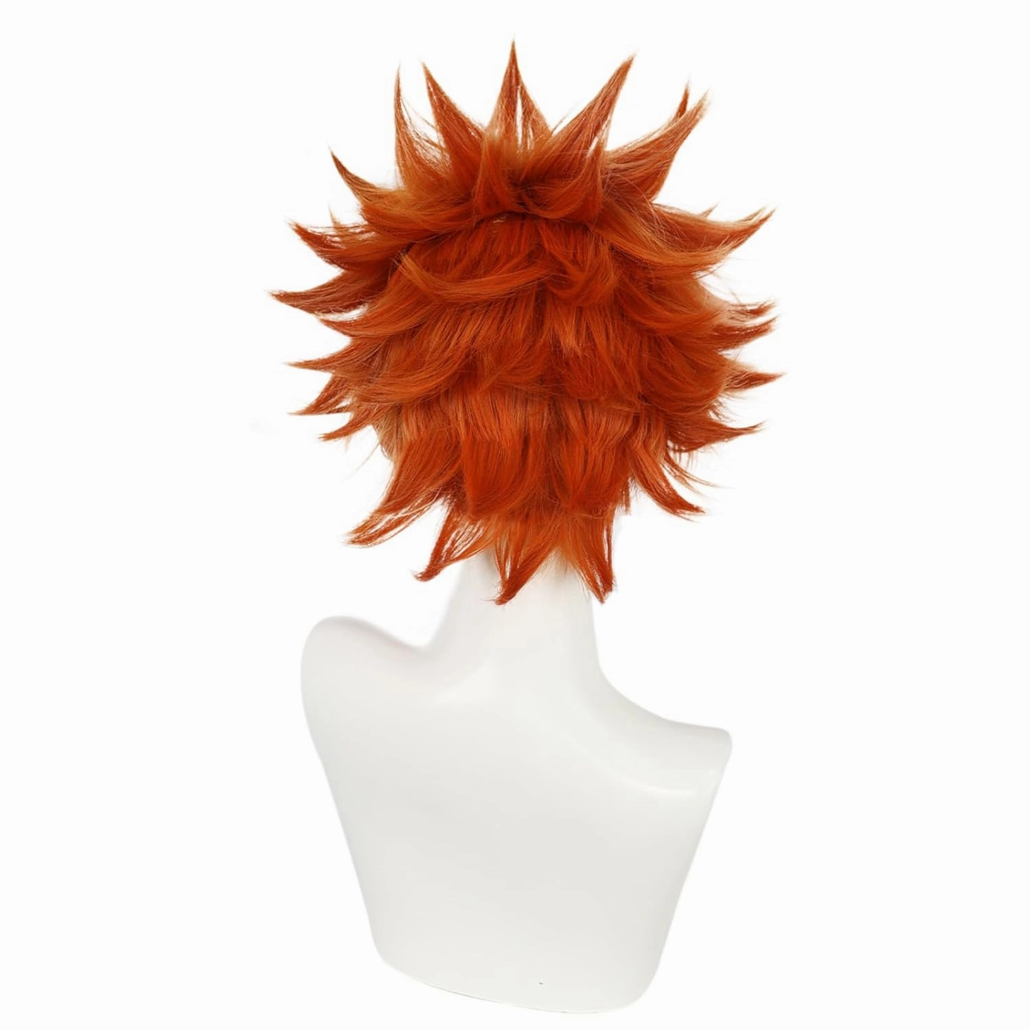 JoneTing Hinata Wig【 Hair Cap】 Short Orange Spiky Wig with Bangs Men's Wavy Orange Wigs Hinata Cosplay Costume Hair Oranging Spiky Hairs with Bangs Cosplay Halloween Theme Party Costume Outfit