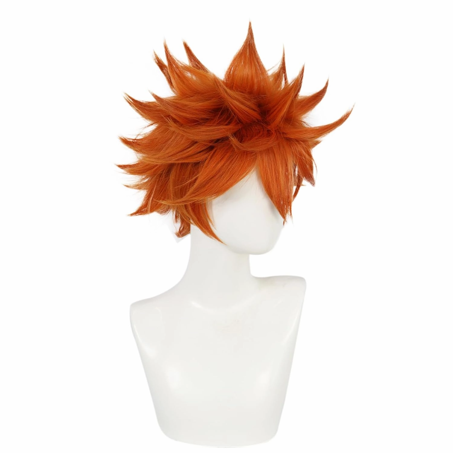 JoneTing Hinata Wig【 Hair Cap】 Short Orange Spiky Wig with Bangs Men's Wavy Orange Wigs Hinata Cosplay Costume Hair Oranging Spiky Hairs with Bangs Cosplay Halloween Theme Party Costume Outfit