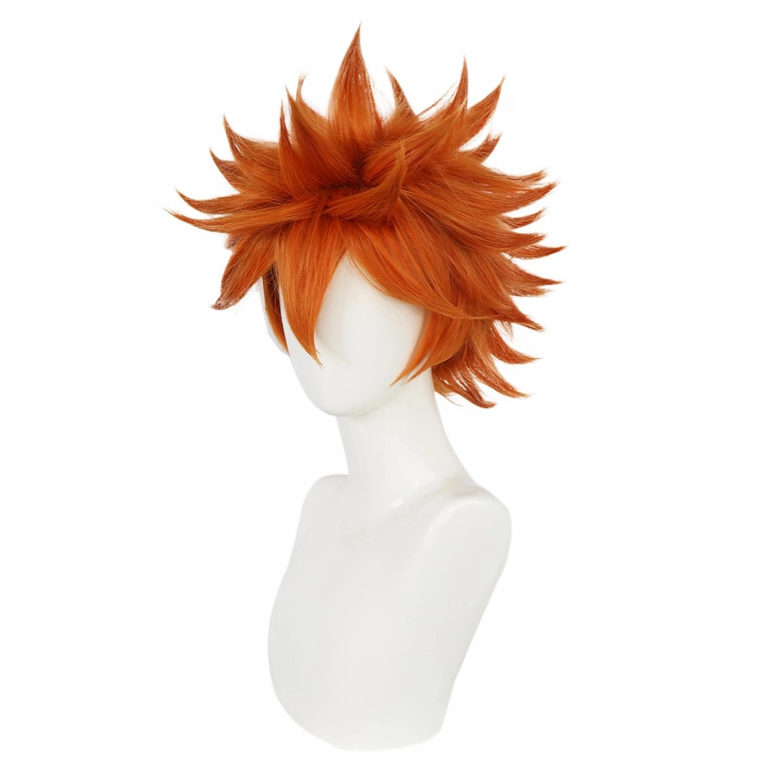 JoneTing Hinata Wig【 Hair Cap】 Short Orange Spiky Wig with Bangs Men's Wavy Orange Wigs Hinata Cosplay Costume Hair Oranging Spiky Hairs with Bangs Cosplay Halloween Theme Party Costume Outfit