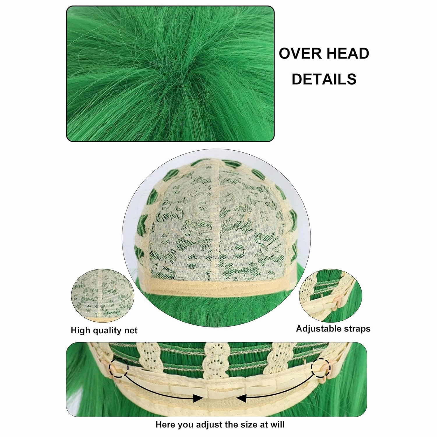 JoneTing St Patrick's Day Short Green Spiky Wigs【 Wig Cap】 for Men Spiky Green Wig with BangsShort Green Spiky Wig with Bangs Light Green Spiky Messsy Wig Cosplay Halloween Theme Party Costume Outfit