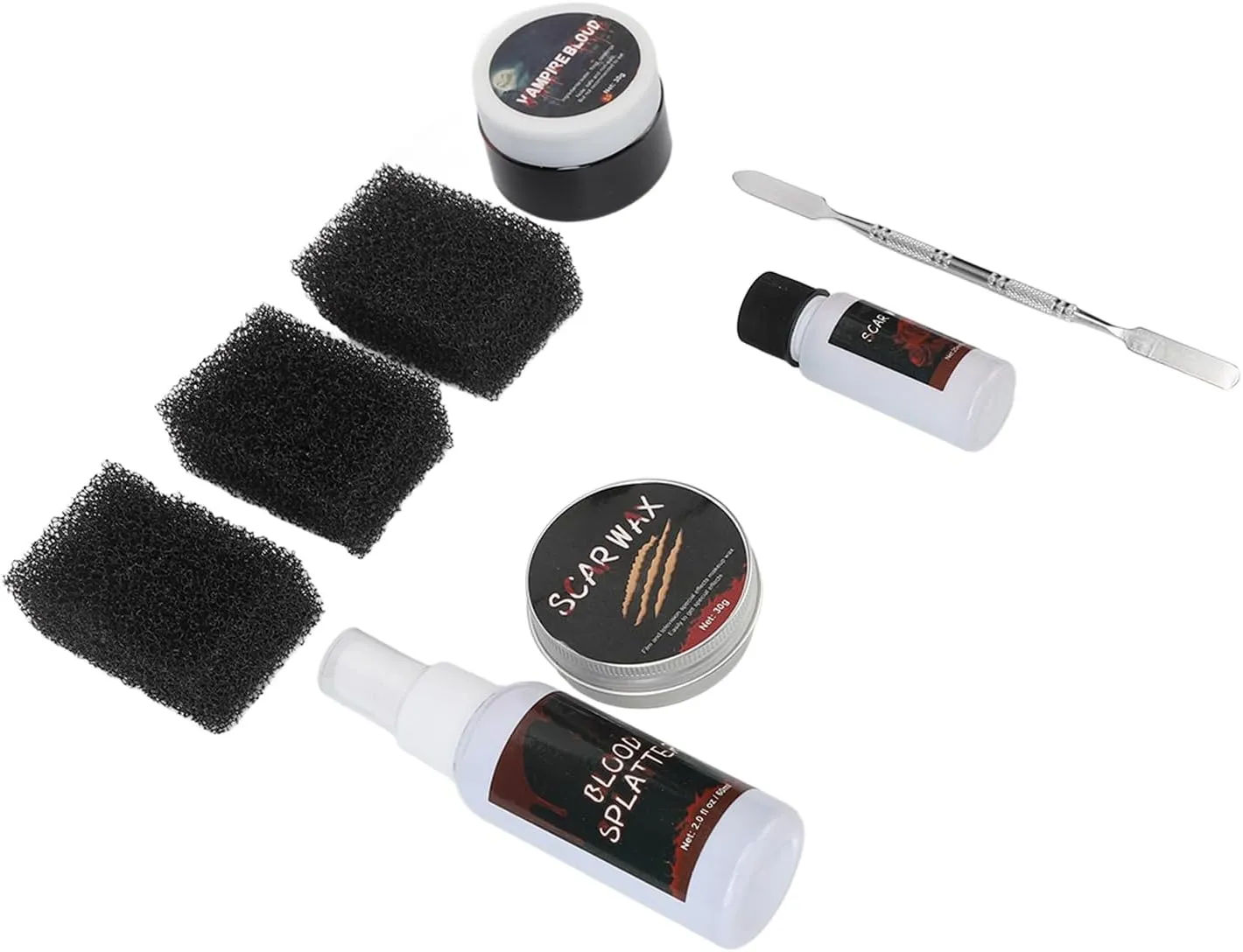 JTLB Halloween Cosmetic Bag Halloween Special Effects Wound Plasma Scars Wax Scary Face Makeup Kit for Halloween Party
