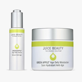Juice Beauty Green Apple Age Defy Moisturizer (60 mL)   Age Defy Serum (30 mL) - Vegan, Cruelty Free