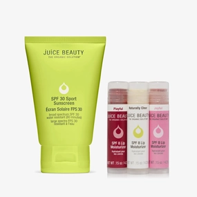 Juice Beauty SPF 30 Sport Sunscreen   SPF 8 Lip Moisturizers - Vegan, Cruelty Free