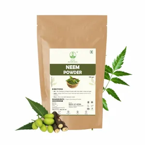 Ju.s.t Ayurveda Neem Powder for Face and Neck, 100 gm (Pack 1, Neem)