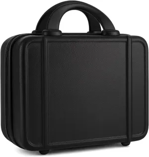 JZRSuitcase 13 Inch Hard Shell Portable Makeup Case Travel Cosmetic Organizer with Elastic Bands, Mini Carry-On ABS Toiletry Bag for Women