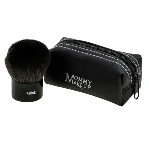 Kabuki Foundation Brush - Premium Synthetic Vegan Bristles, Soft & Compact for Smooth & Flawless Application - Mini Pressed Powder Travel Brush, Cruelty-Free by Mommy Makeup