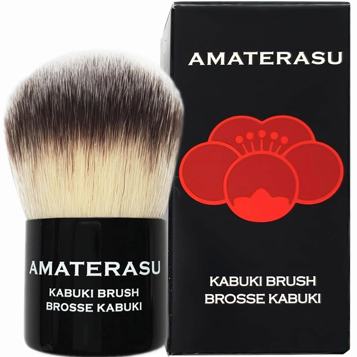 Kabuki Brush - Multi Use Kabuki Brush for Powder Foundation, Blush & Bronzer - Brush Kabuki Style for Seamless and Even Blending - Ultra-Soft, Vegan & Cruelty-Free Fibers, Amaterasu