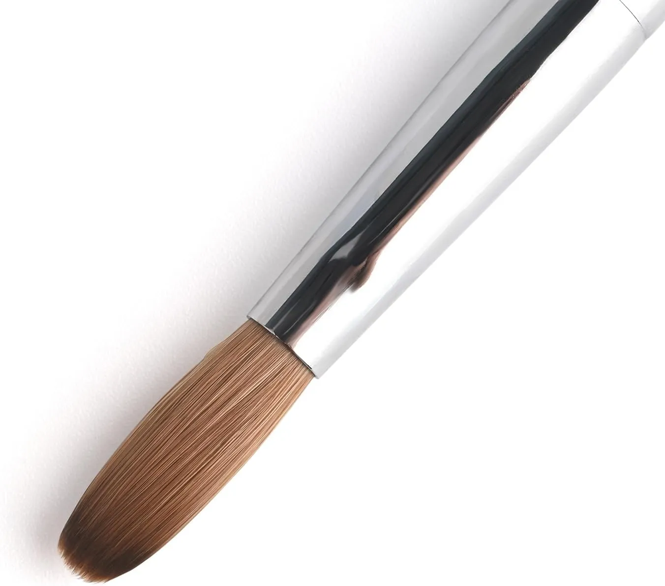 KADS 12# Pure Kolinsky Hair Bristles Acrylic Nail Brush Oval Crimped Shaped RedWood Handle Professional Salon Quality (12#)