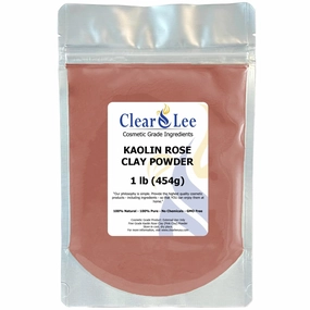 Kaolin Rose Pink Clay Cosmetic Grade Powder - 100% Pure Natural Powder - Great For Skin Detox, Rejuvenation, and More - Heal Damaged Skin - DIY Clay Face Mask (1 lb)