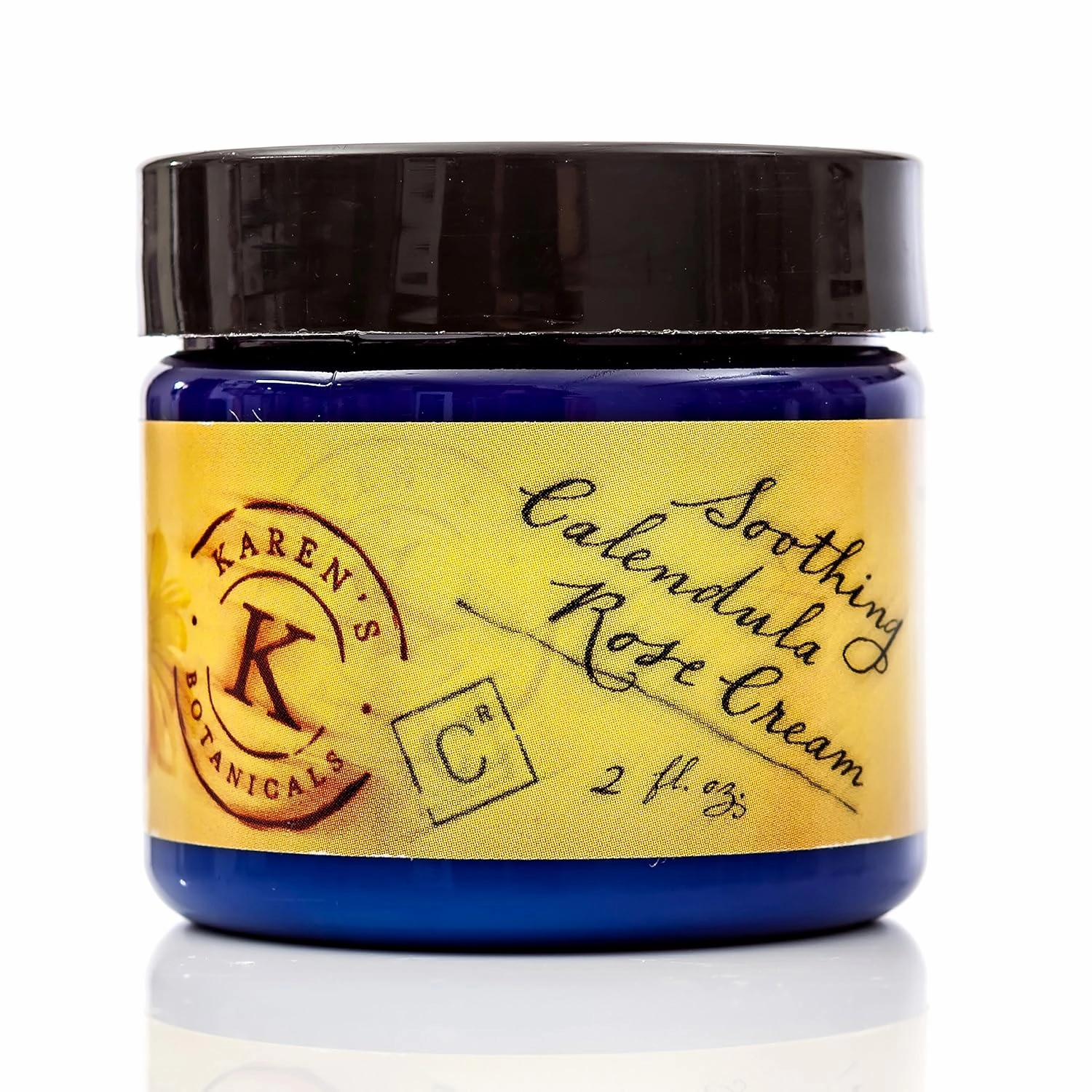 Karen's Botanicals Soothing Calendula Rose Facial Cream, Nutritious, Deeply Moisturizing for Sensitive Skin