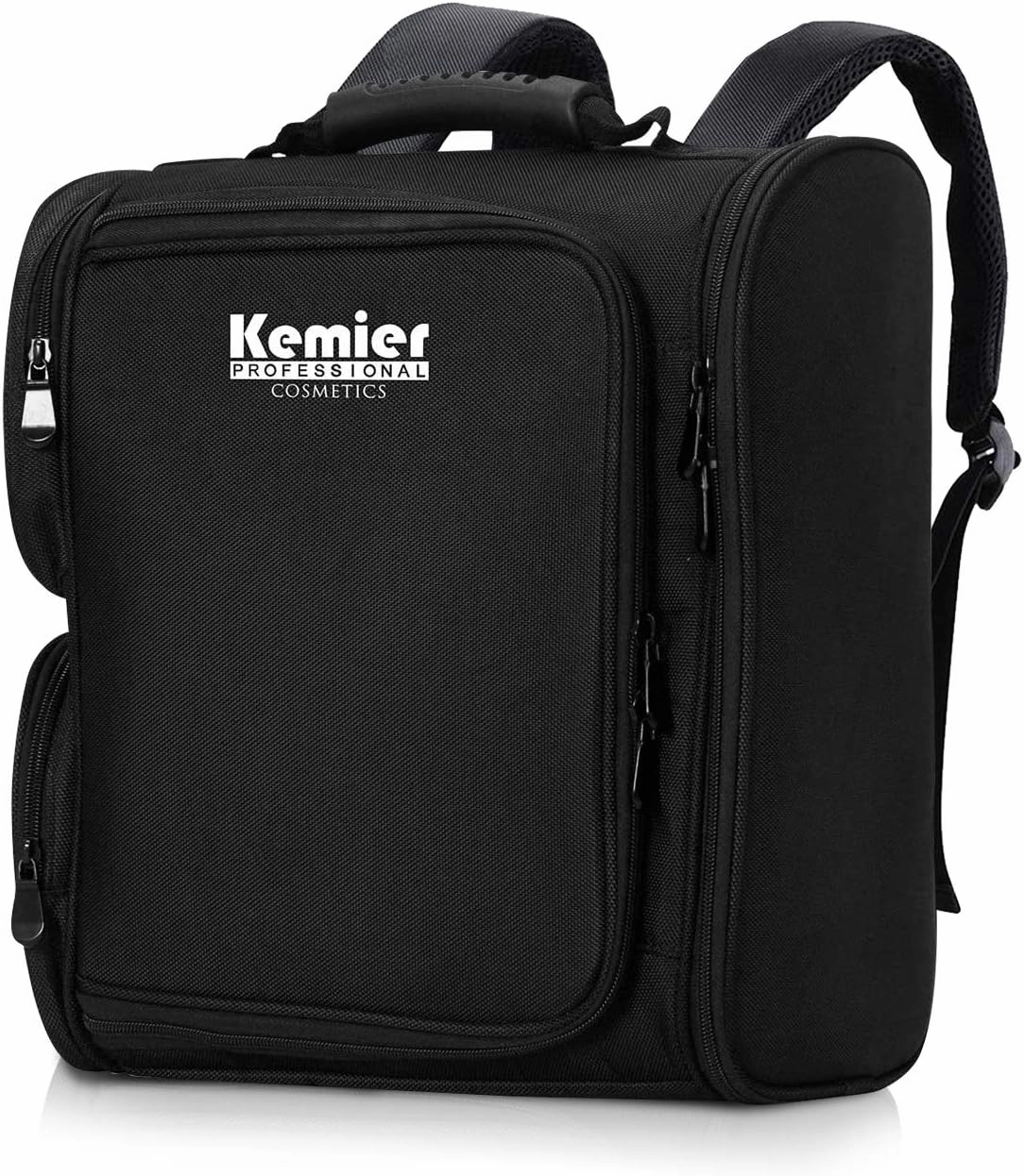 Kemier Travel Makeup Train Case - Professional Makeup Artist Backpack Portable Cosmetic Organizer Case for Makeup Brush Storage Makeup Artist Kit