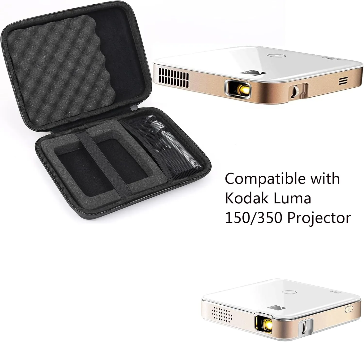 khanka Hard Travel Case Compatible with Kodak Luma 150/350 Pocket Projector - Portable Movie Projector, Case Only