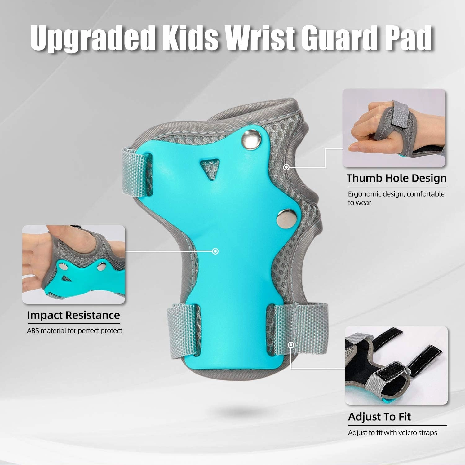 Kids Bike Helmet with Knee Elbow Wrist Pads for Ages 2-5-8-14 Boys Girls, Multi-Sport Skating Balance Bike Skateboard Scooter Rollerblading, Adjustable Helmet Set with Portable Bag