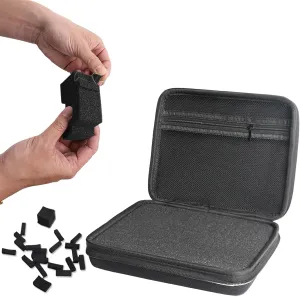 KIPYENB Electronics Bag,DIY Sponge Protection Electronic Organizer Travel Carrying Case Tech Accessories Hard Case Tech Pouch for Mouse Projector Charger Phone Earphone Hard Disk