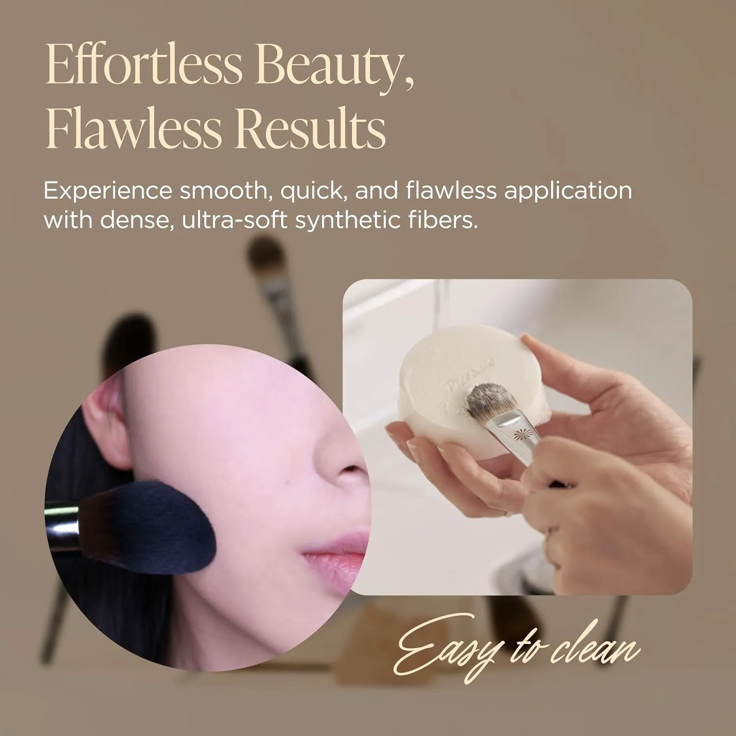 Korean Piccasso Brush 133 Fixing Powder Brush – Professional Face Makeup Brush for Setting Powder, Soft Bristles for Smooth Application, Perfect for a Natural and Flawless Finish, K-Beauty