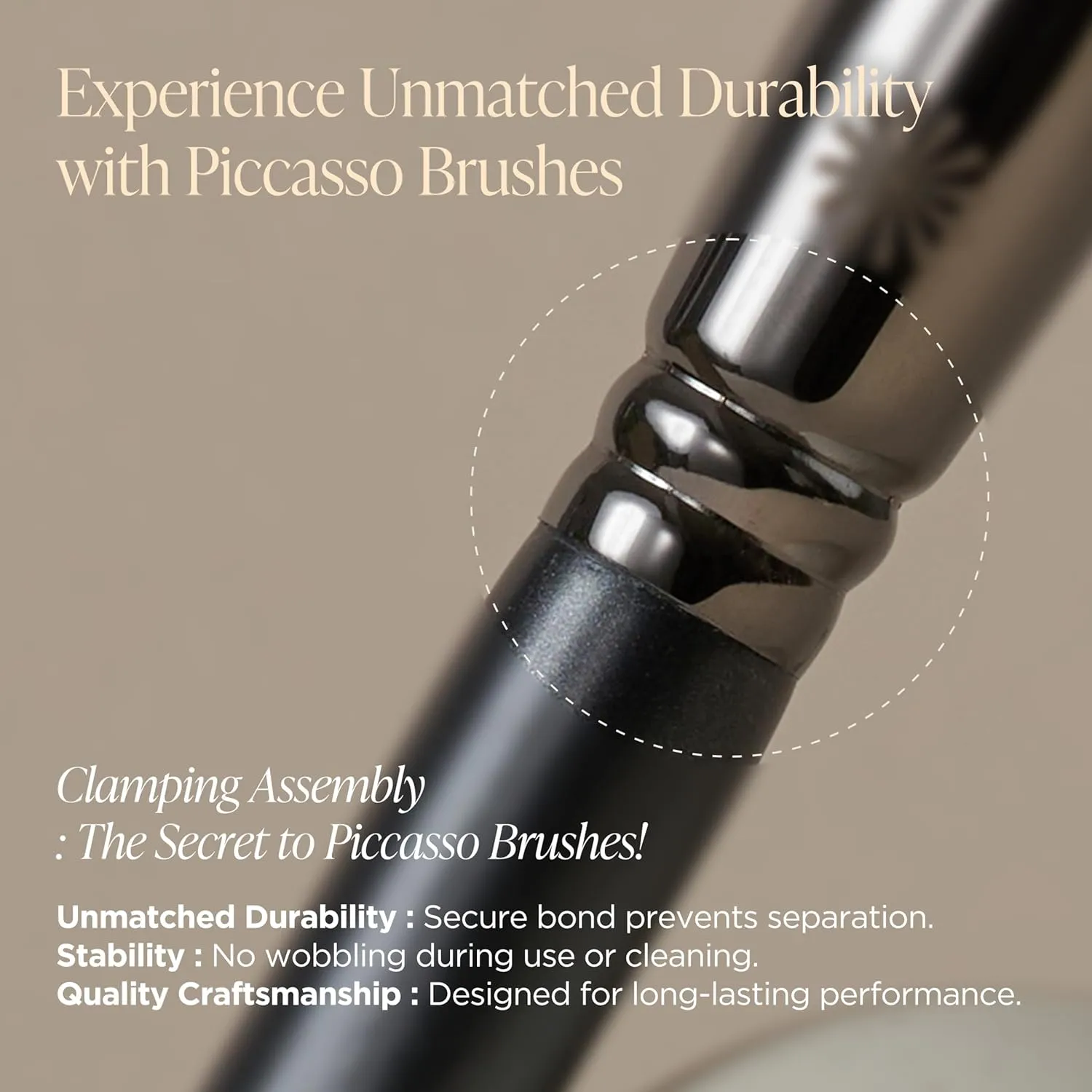 Korean Piccasso Brush 133 Fixing Powder Brush – Professional Face Makeup Brush for Setting Powder, Soft Bristles for Smooth Application, Perfect for a Natural and Flawless Finish, K-Beauty