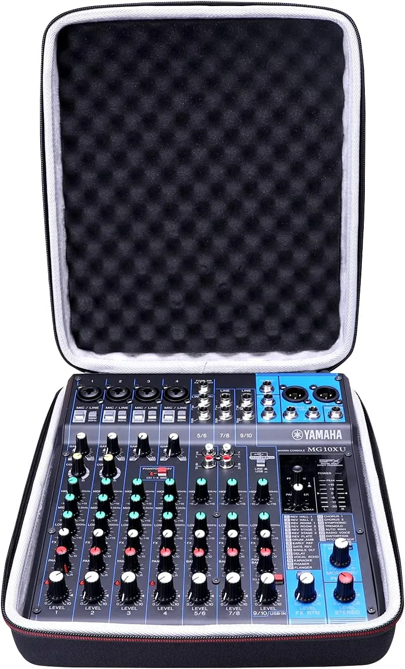 L LTGEM EVA Hard Case for YAMAHA MG10XU or MG10 or MG06 10-Input Stereo Mixer - Travel Protective Carrying Storage Bag