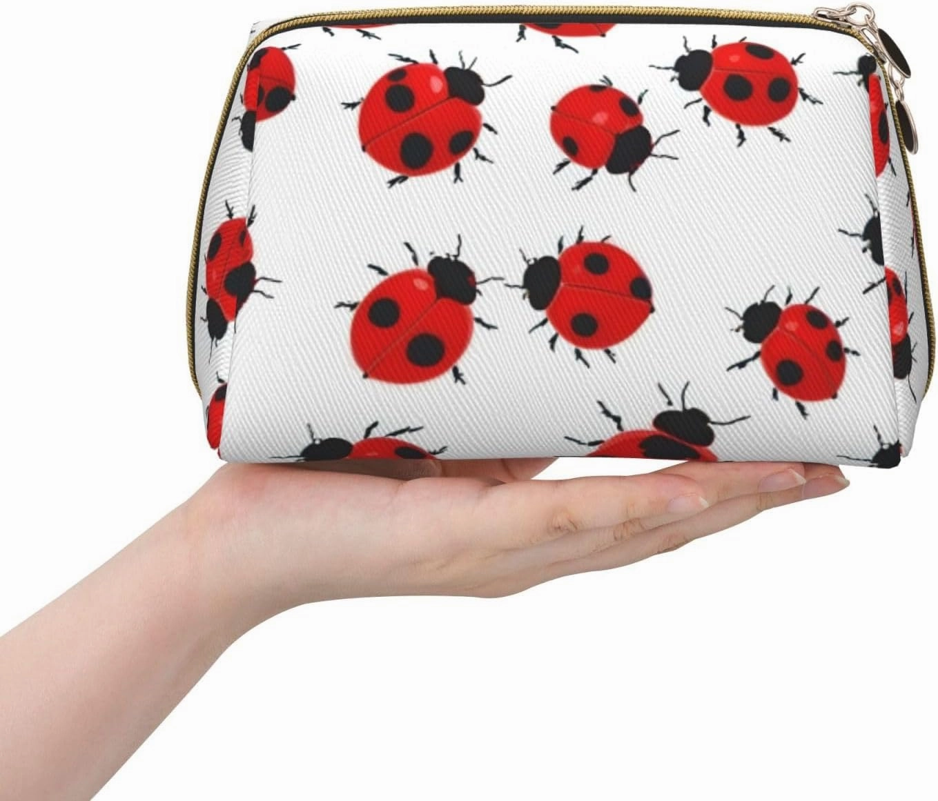 Ladybug Toiletry Pouch, Travel-Friendly Makeup Organizer For Makeup Brushes, Lipsticks