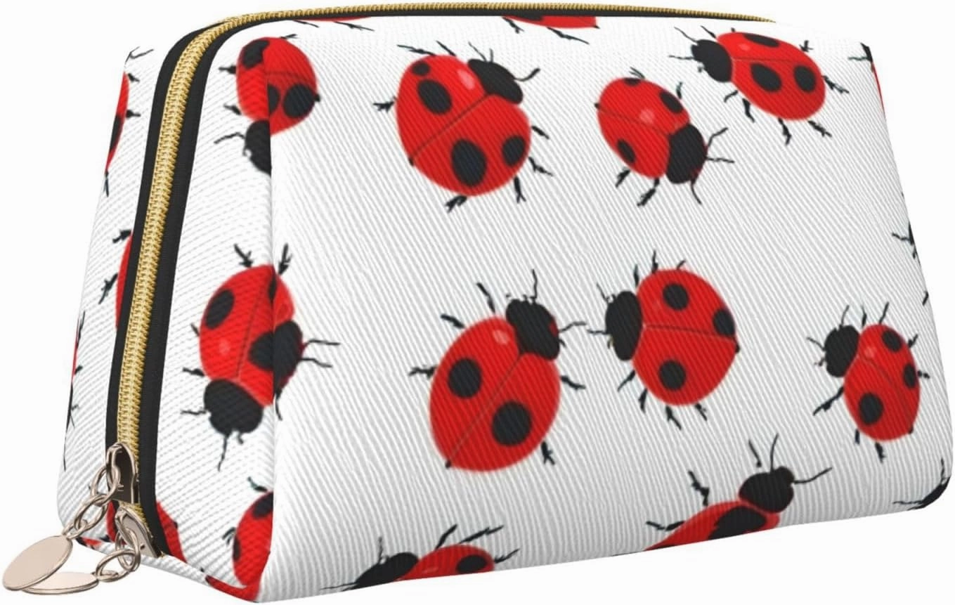 Ladybug Toiletry Pouch, Travel-Friendly Makeup Organizer For Makeup Brushes, Lipsticks