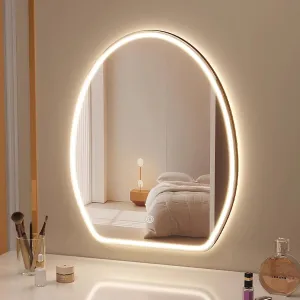 Large Lighted Makeup Mirror, LED Makeup Mirror With 3 Color Modes, Smart Touch Sensitive Makeup Vanity Mirror, Brightness Adjustable, Shatter-Proof, Waterproof, Hollywood Wall-Mounted Bathroom Mirror(