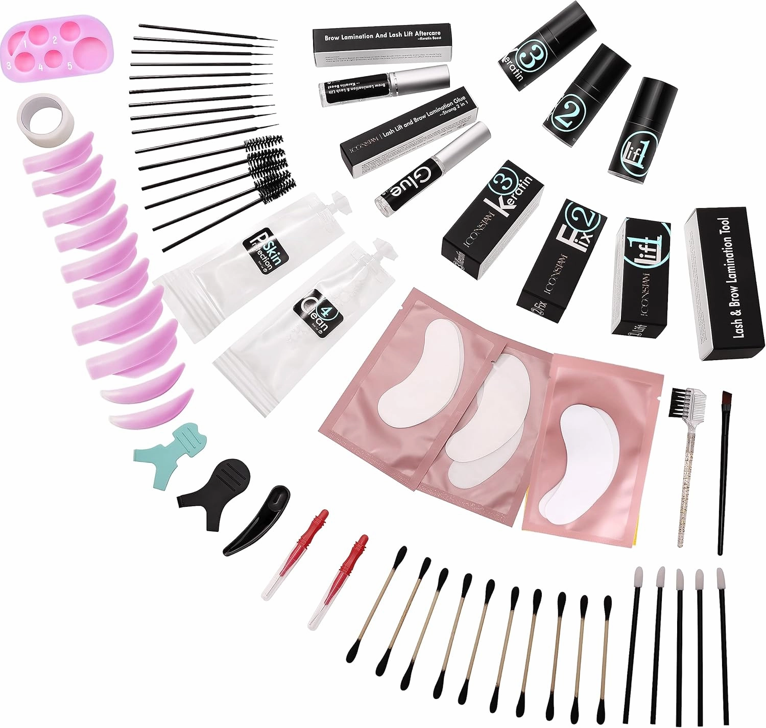 Lash Lift Brow Lamination Kit 7 Minutes Perm Lash Rapid Eyelash Perming Kit with Silicone Shield & Tool Durable Lash Lifts Curling Lash 6 Week Full Eyebrow Lamination Set DIY at Home Easily