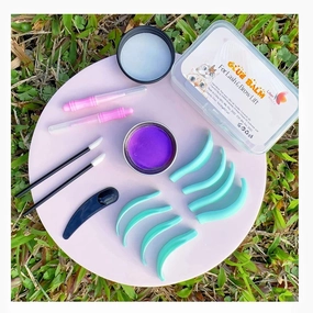 Lash Lift Glue Blam Set Eyelash Perm Pads Lash Lift Rods Eyelash Perm Silicone Pads Reusable Soft Lash Lift Pads Shield for Different Length Eyelashes Perfect Lifting