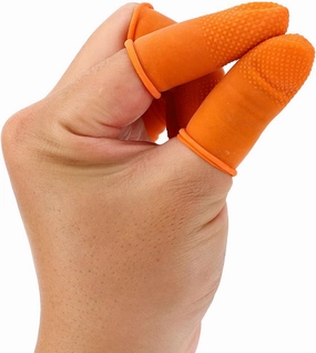 Latex Finger Cots, Non Slip Finger Covers Rubber Finger Tips Sleeves Toes Glove 100 Pcs Wear Protective Cover for Handmade Beauty Nail, Electronic Repair Apply